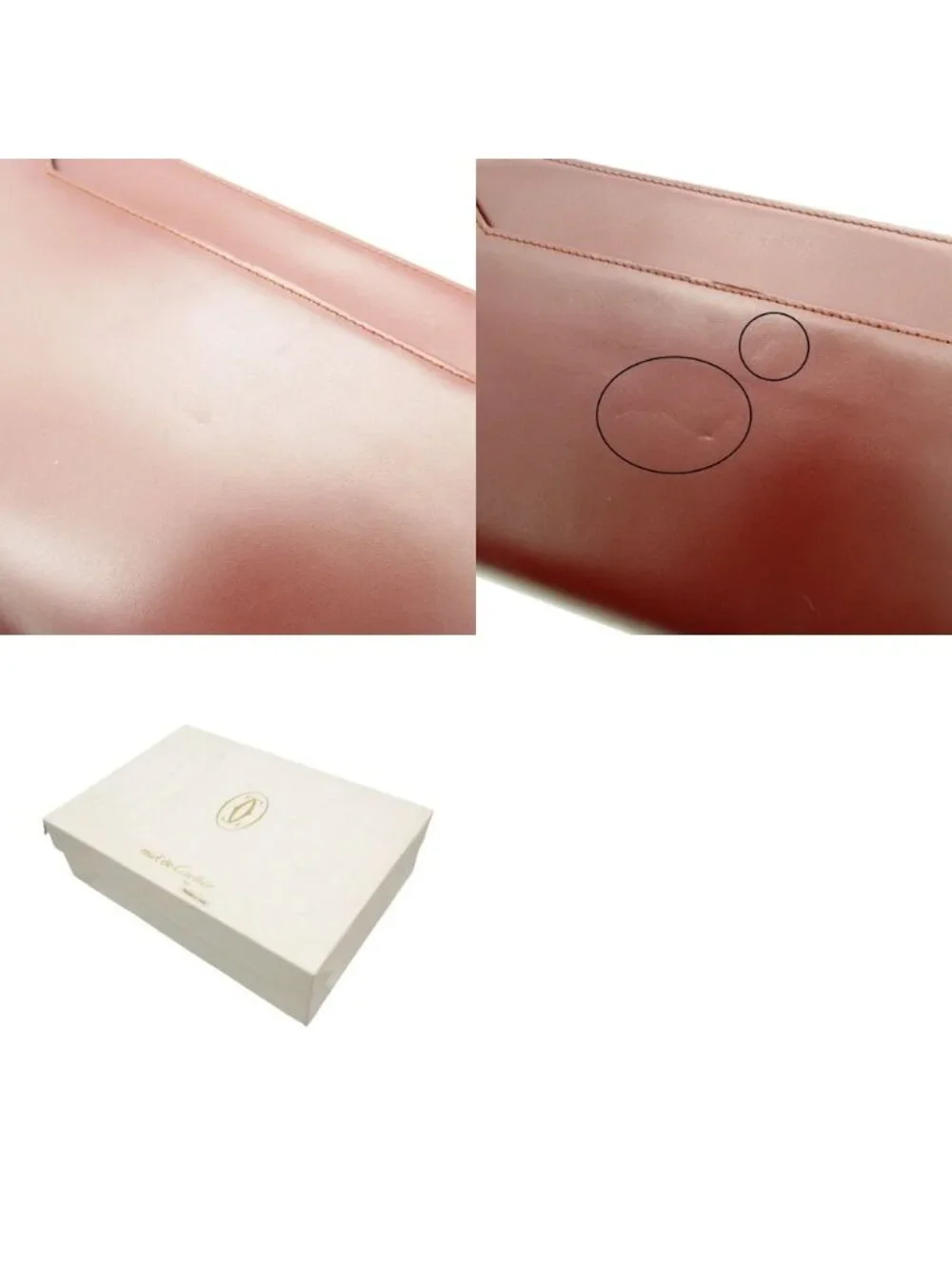 Cartier Clutch Must Line Handbag Vintage Purse Burgundy
